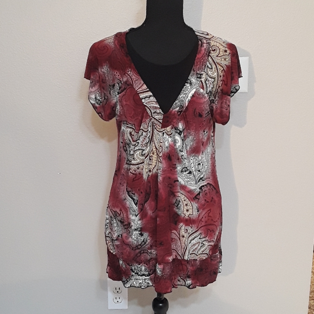 AGENDA V-Neck Tunic Size Medium